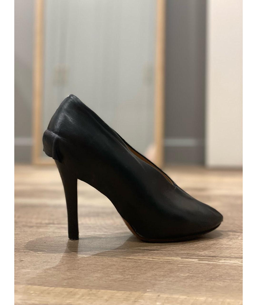 MAISON MARGIELA Черные кожаные туфли, фото 9