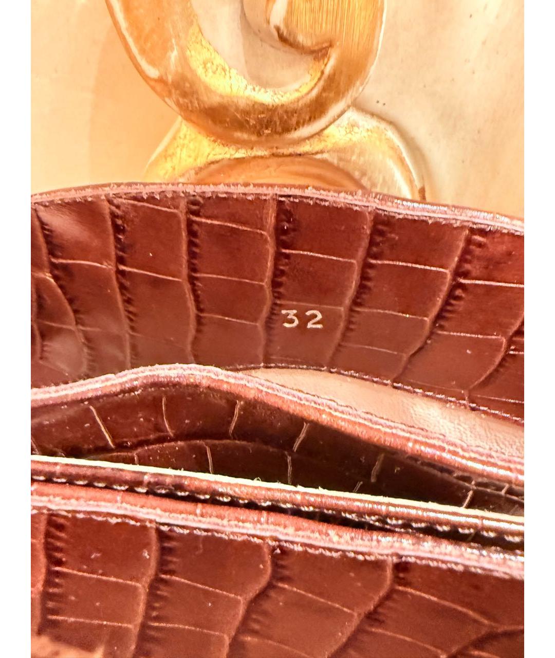 FENDI Коричневые кожаные сапоги, фото 8