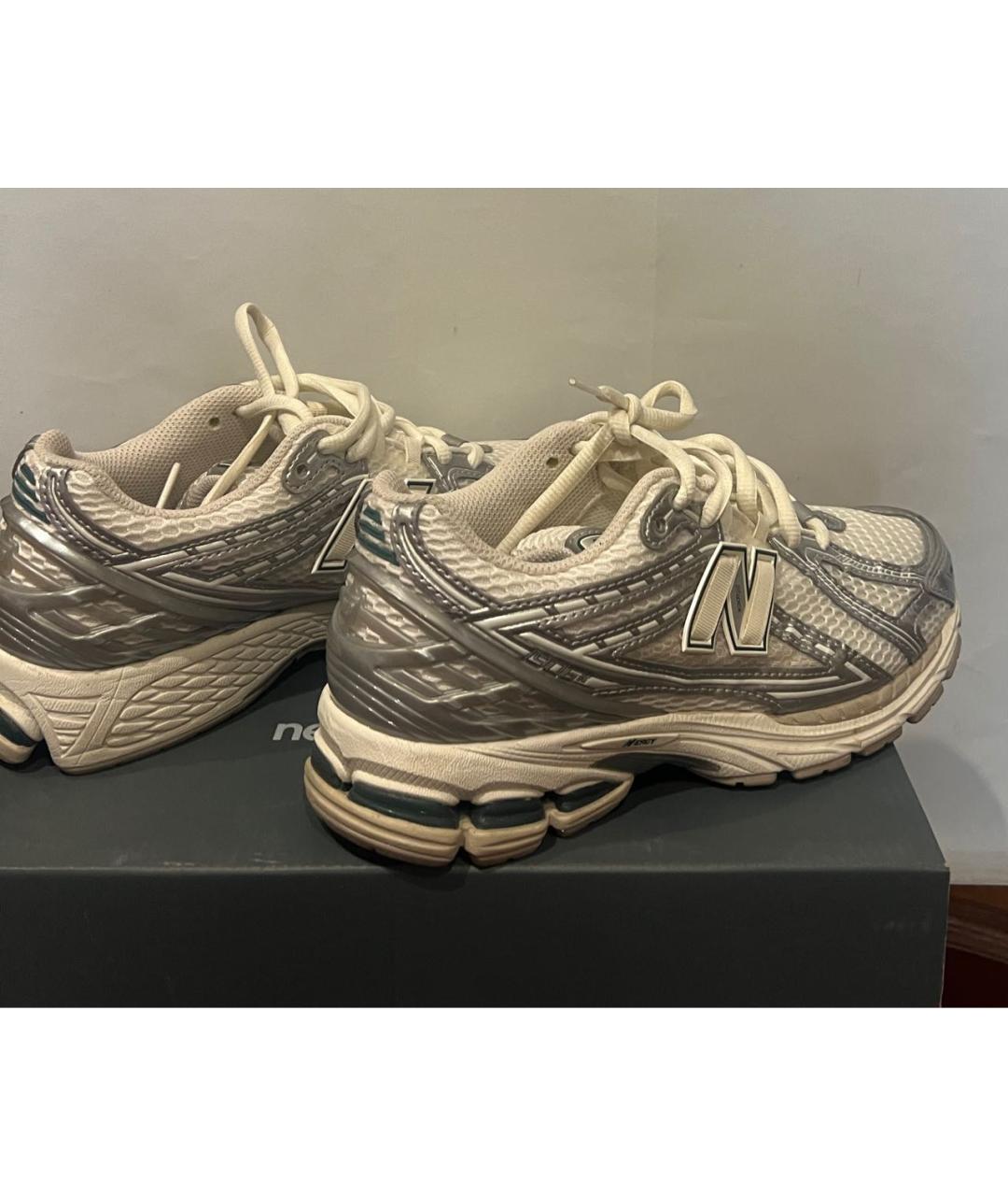 NEW BALANCE Серебряные текстильные кроссовки, фото 3