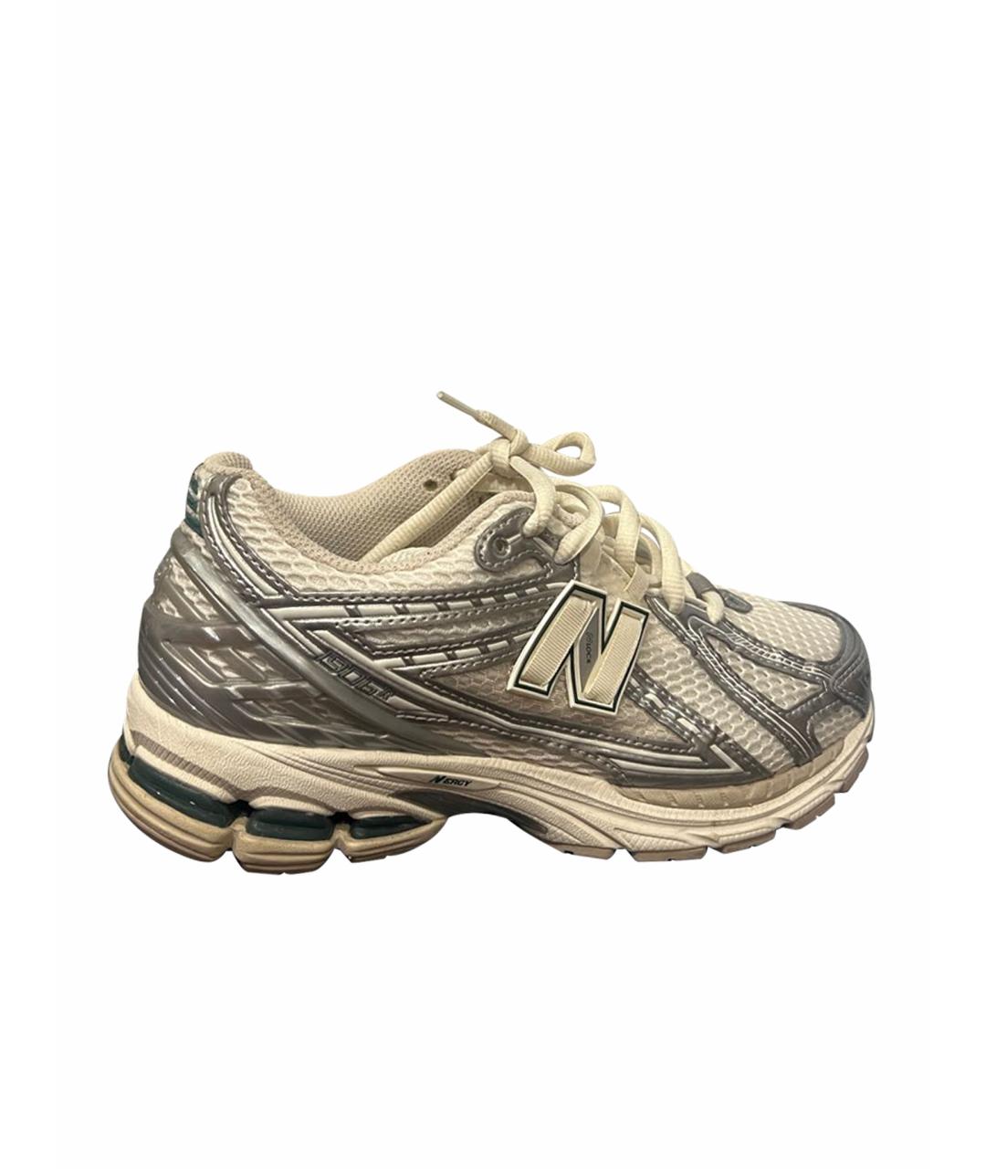 NEW BALANCE Серебряные текстильные кроссовки, фото 1