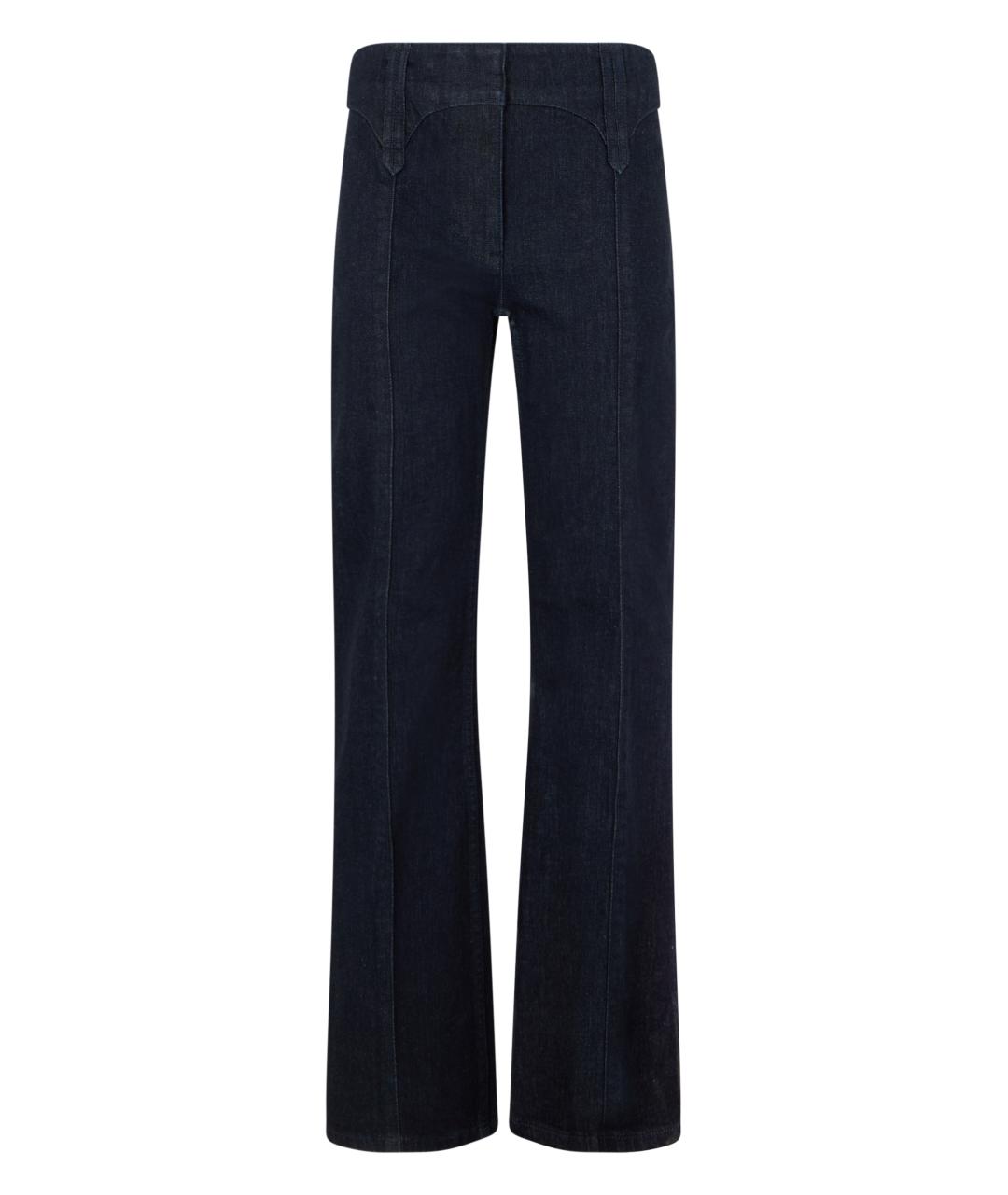 TORY BURCH Синие хлопковые прямые джинсы, фото 1