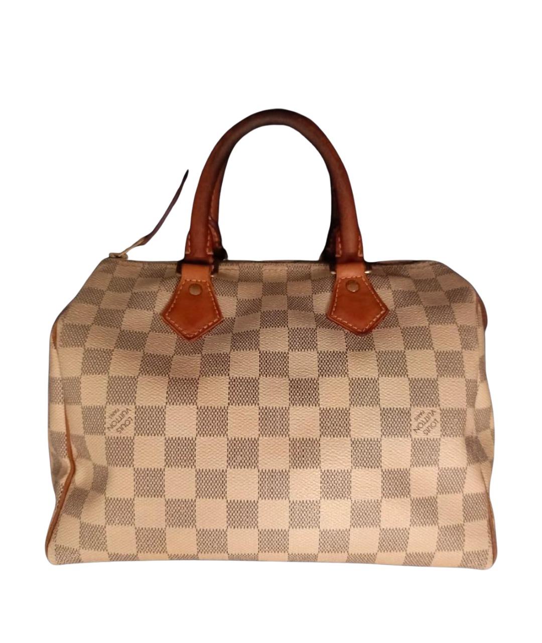 LOUIS VUITTON Белая сумка с короткими ручками из канвы, фото 1