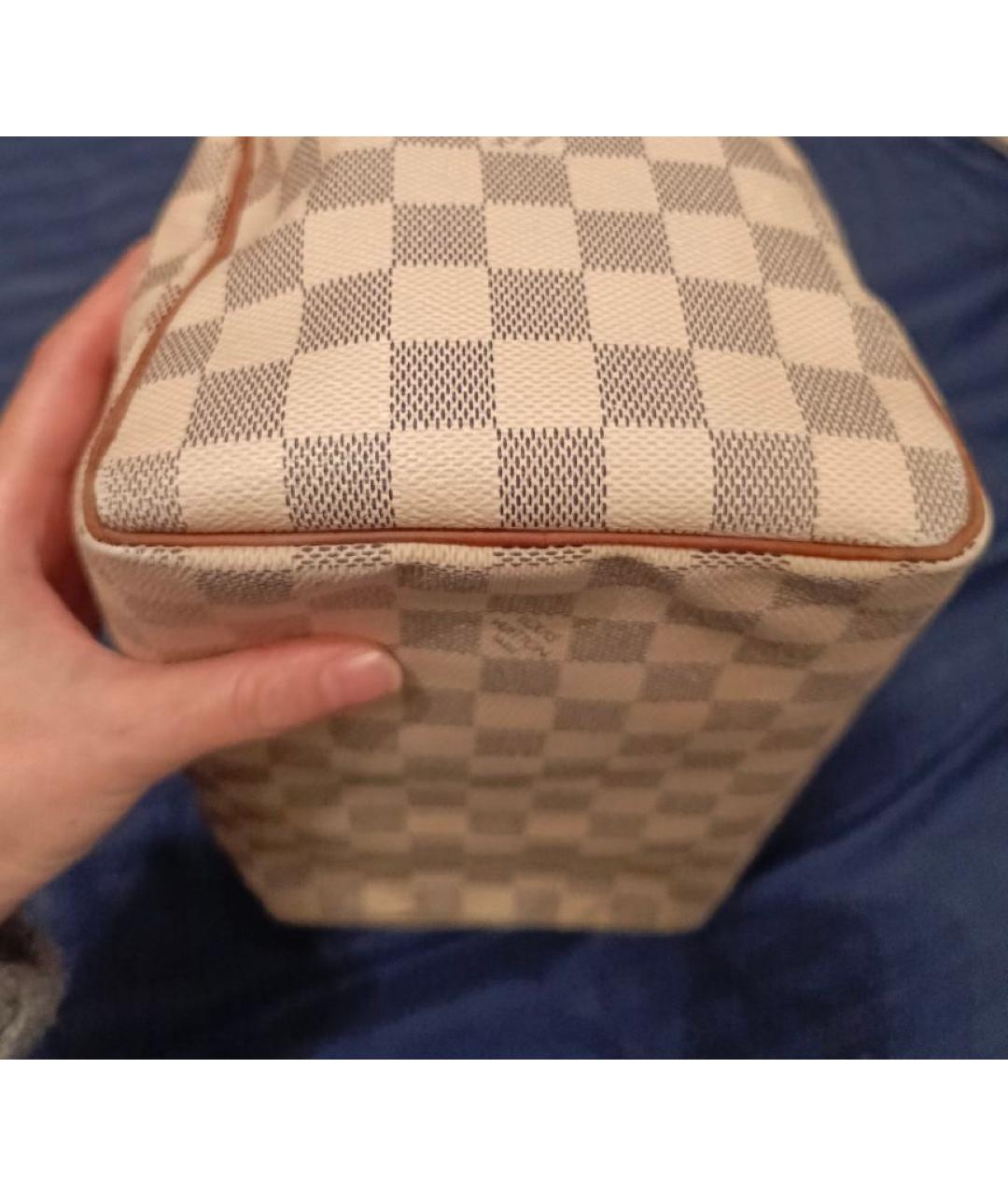 LOUIS VUITTON Белая сумка с короткими ручками из канвы, фото 8
