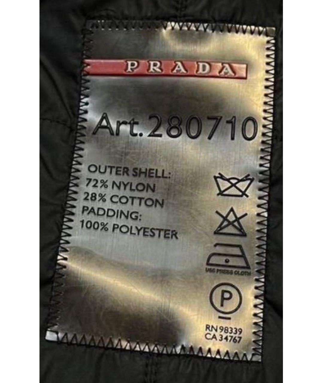 PRADA Черная нейлоновая парка, фото 3