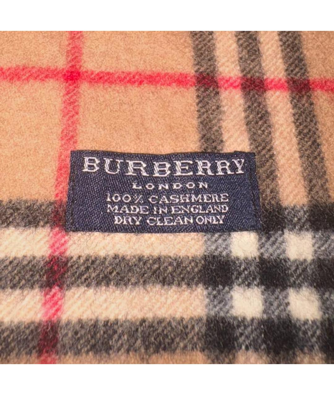 BURBERRY Бежевый кашемировый шарф, фото 5