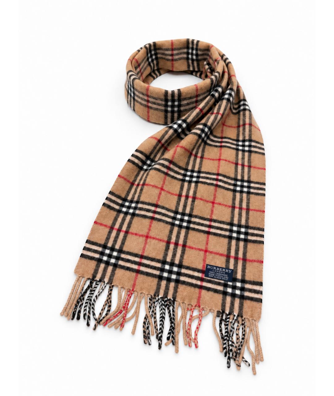 BURBERRY Бежевый кашемировый шарф, фото 6