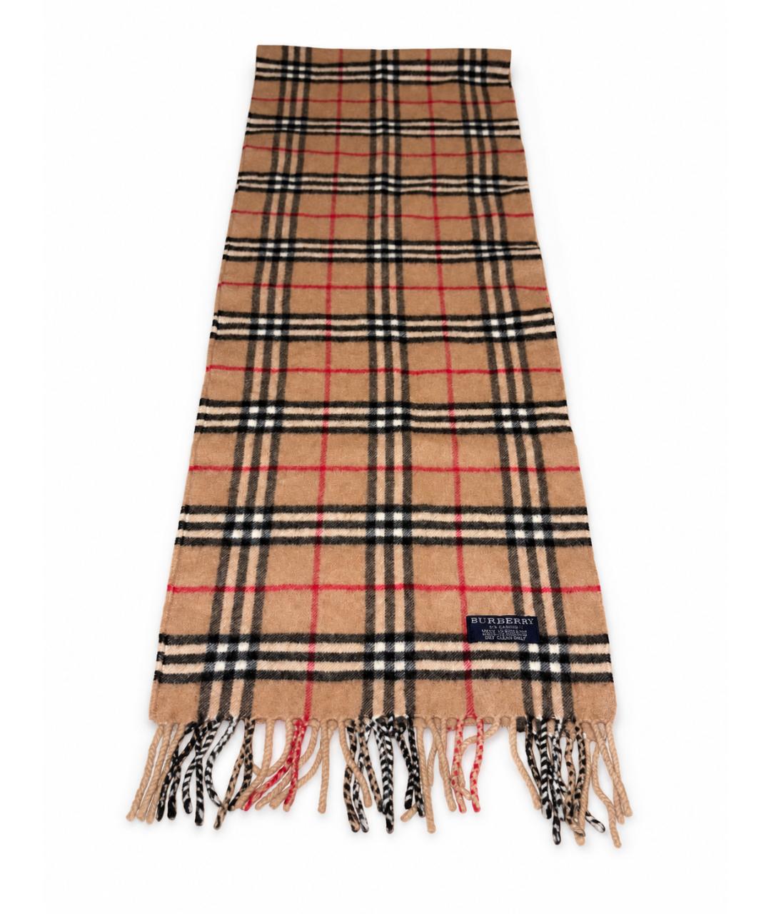 BURBERRY Бежевый кашемировый шарф, фото 3