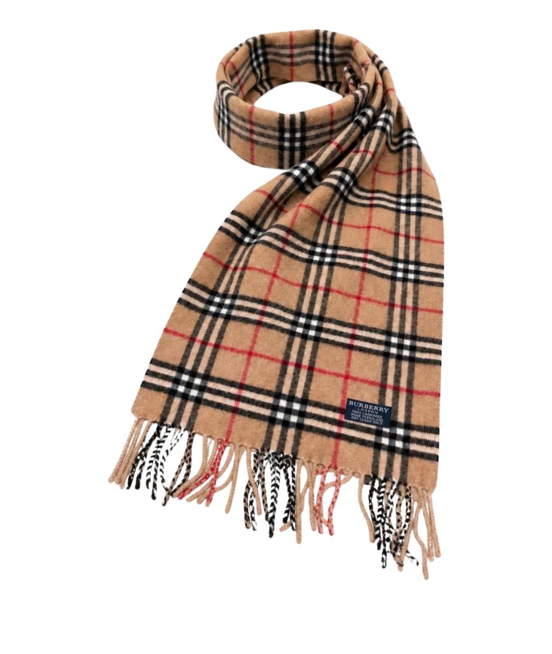 BURBERRY Бежевый кашемировый шарф, фото 1