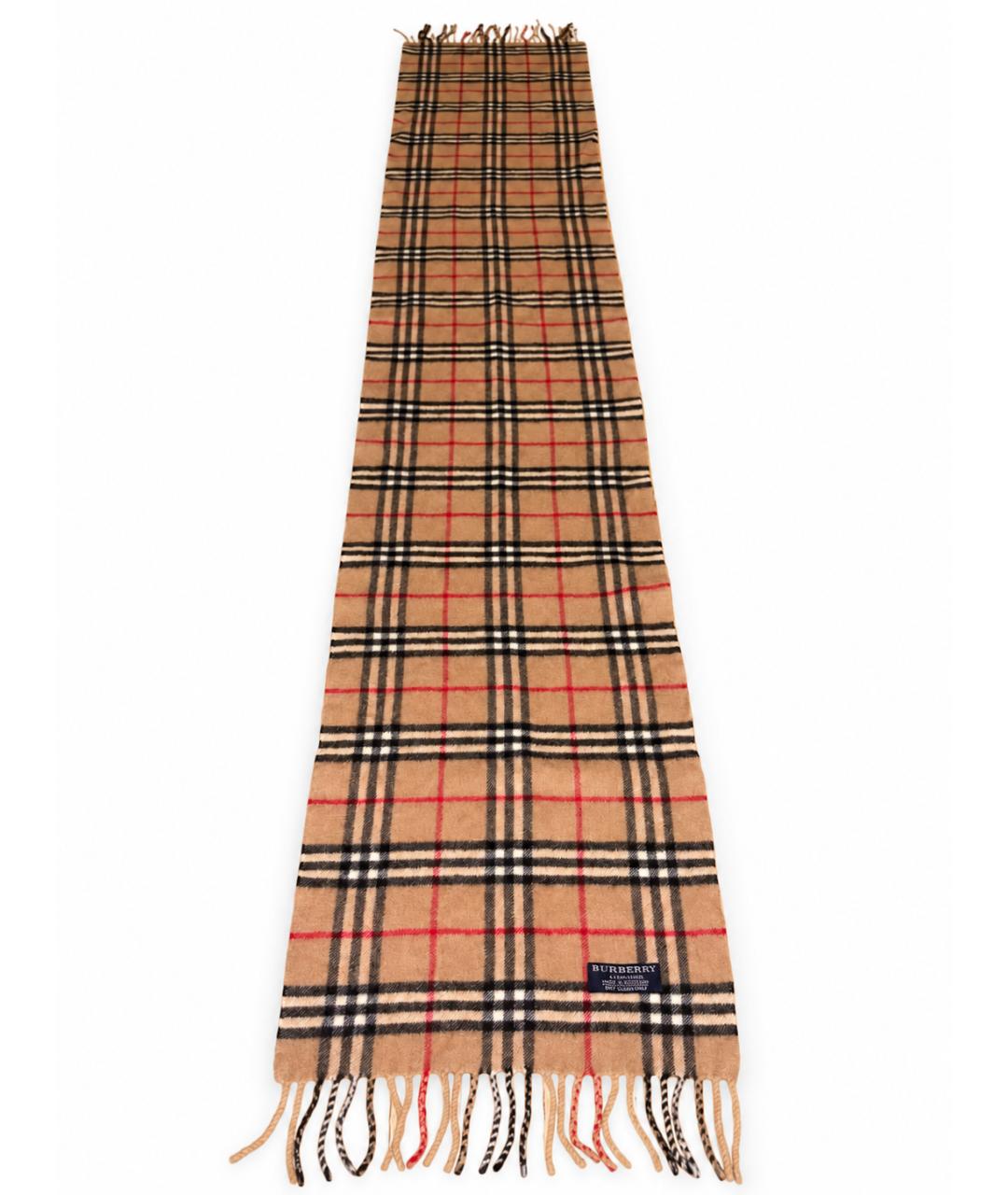 BURBERRY Бежевый кашемировый шарф, фото 4