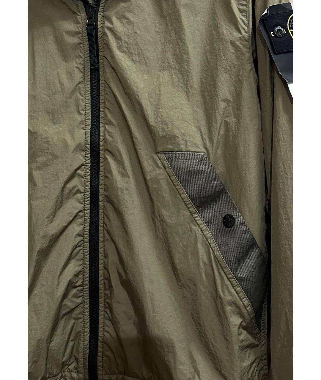 STONE ISLAND Хаки полиамидовая куртка, фото 4