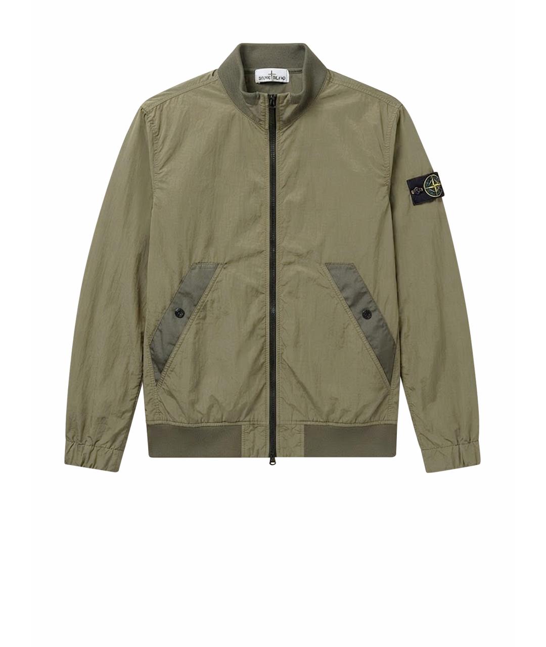 STONE ISLAND Хаки полиамидовая куртка, фото 1
