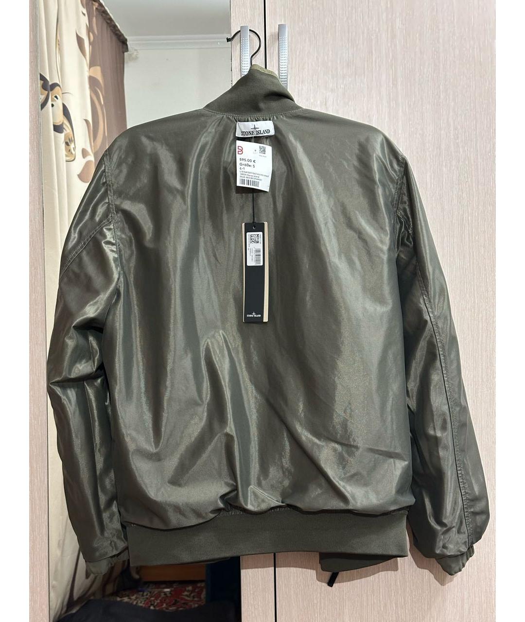 STONE ISLAND Хаки полиамидовая куртка, фото 3