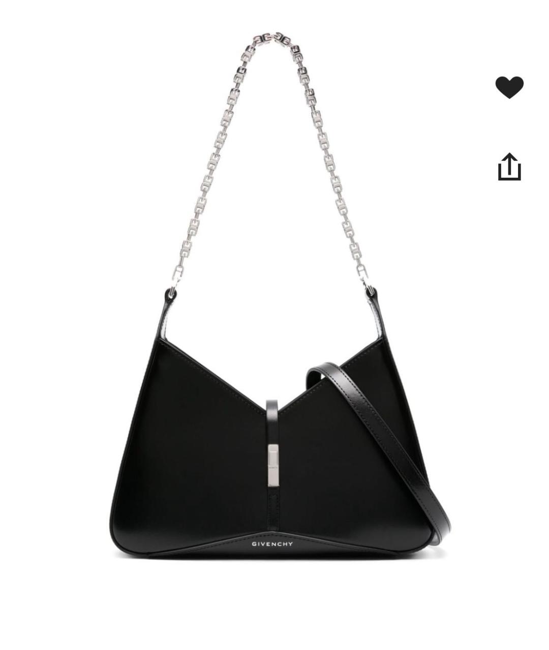 GIVENCHY Черная кожаная сумка с короткими ручками, фото 5