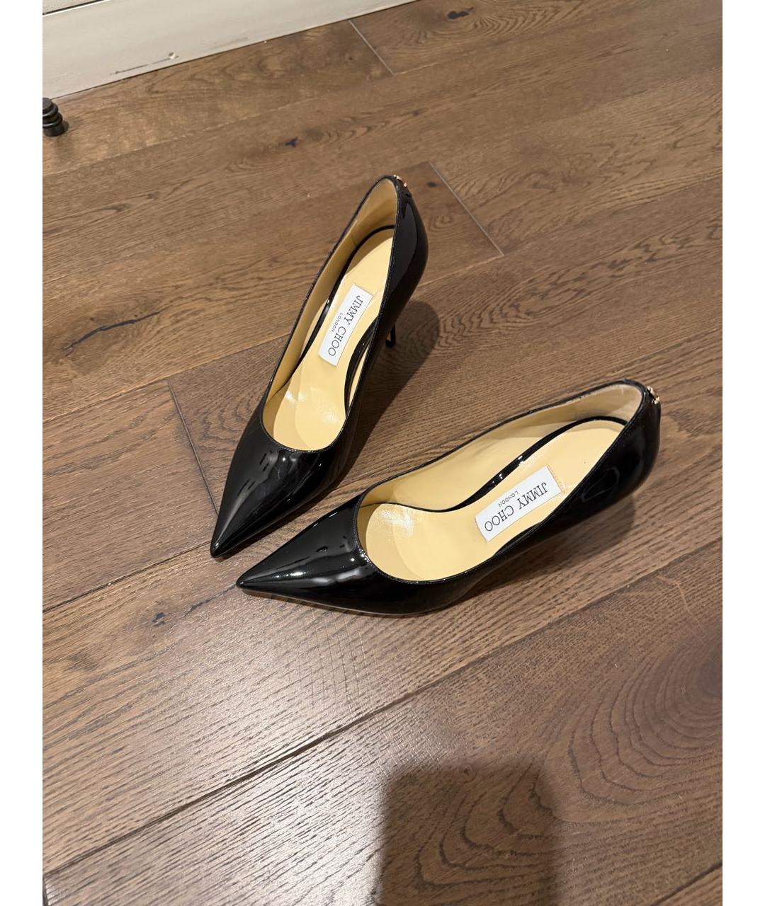 JIMMY CHOO Черные туфли из лакированной кожи, фото 6