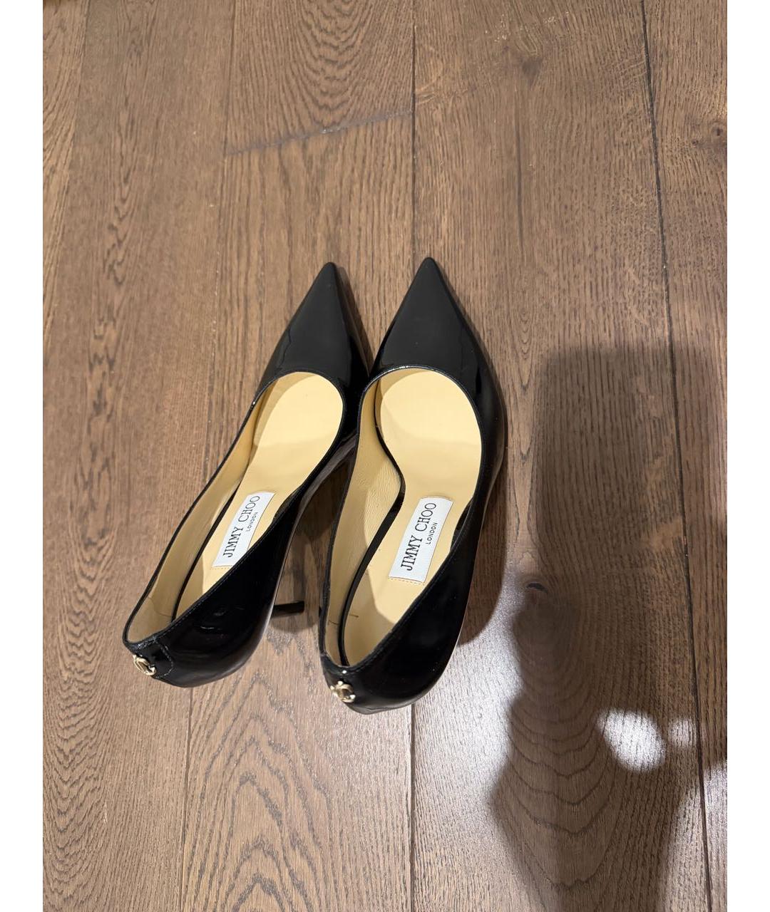 JIMMY CHOO Черные туфли из лакированной кожи, фото 3