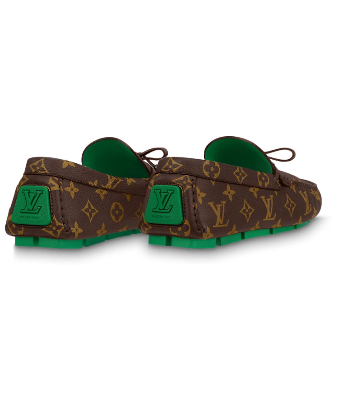 LOUIS VUITTON Коричневые кожаные мокасины, фото 3