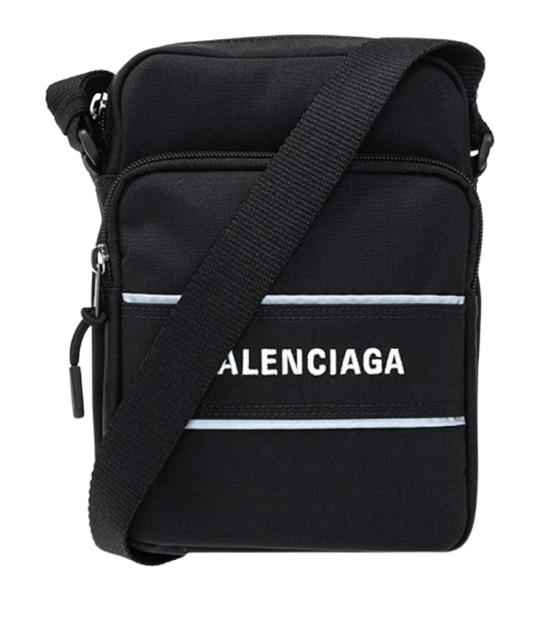 BALENCIAGA Черная нейлоновая сумка через плечо, фото 1