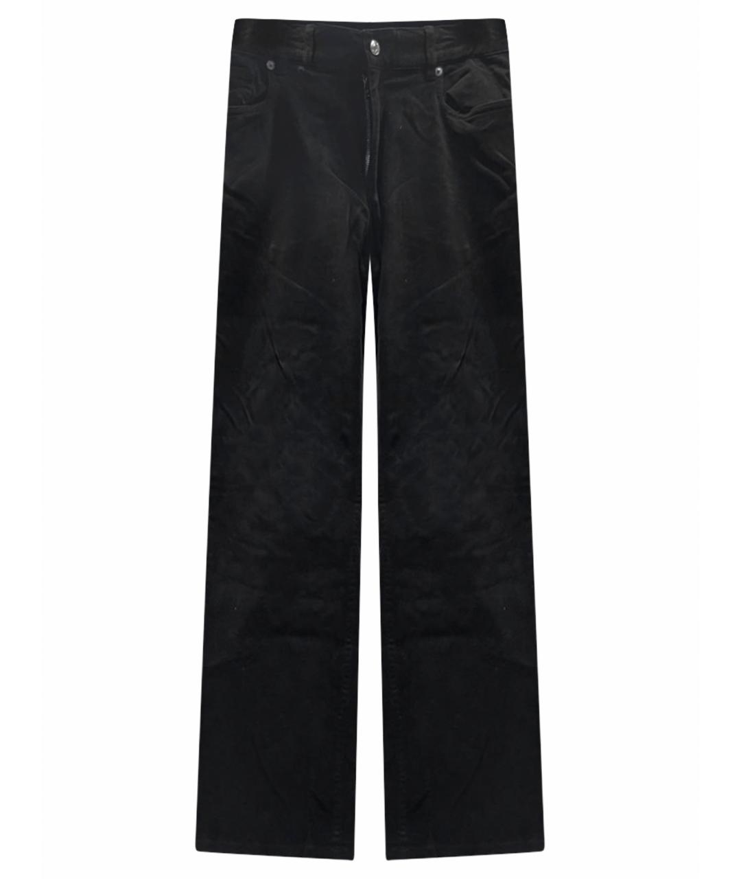 CHRISTIAN DIOR Черные велюровые брюки чинос, фото 1