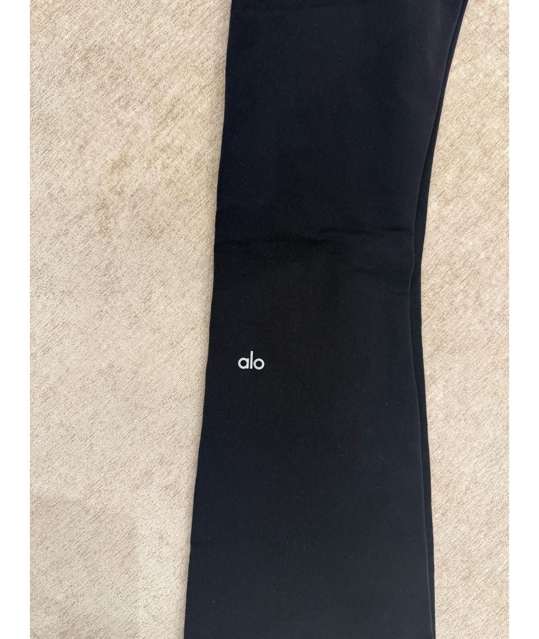 ALO YOGA Черные синтетические спортивные брюки и шорты, фото 3