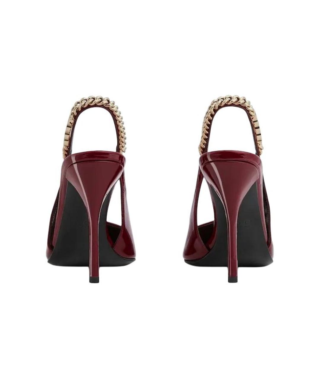 GUCCI Красные кожаные туфли, фото 4