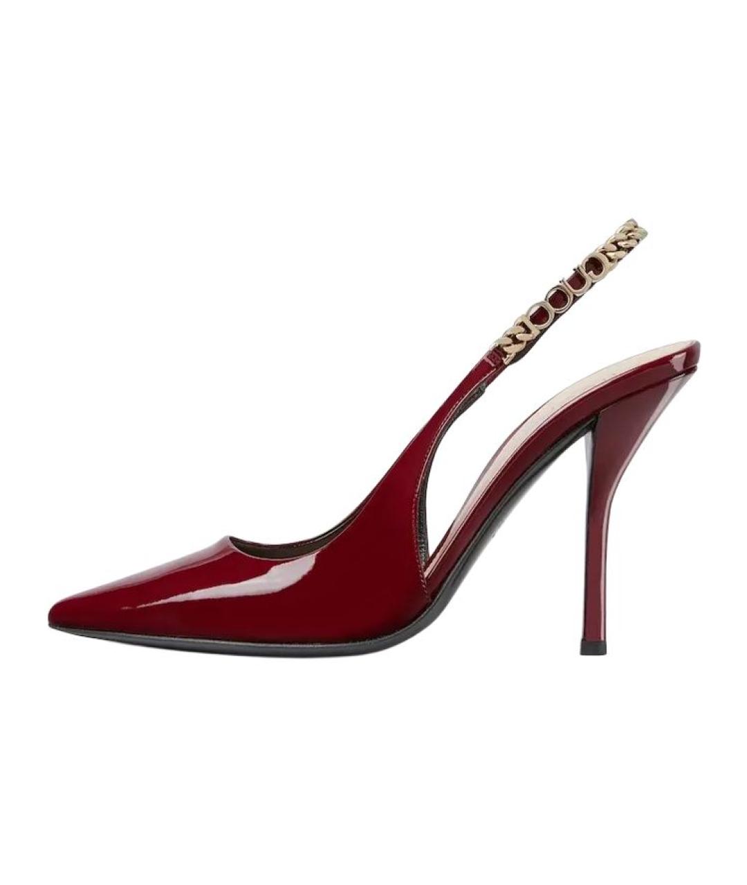 GUCCI Красные кожаные туфли, фото 6