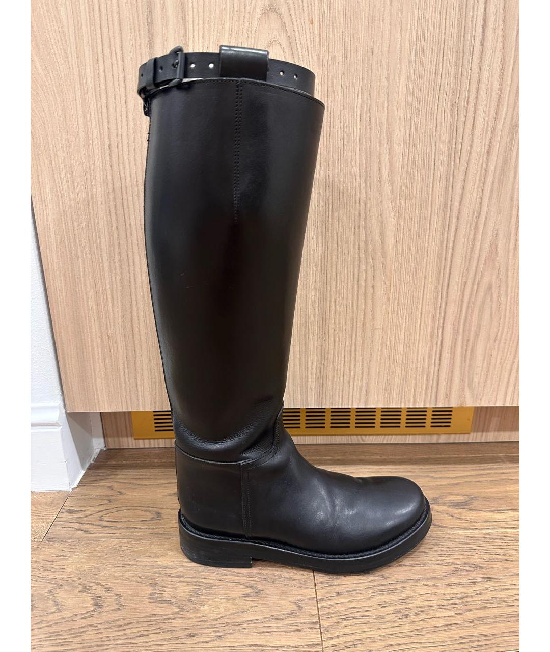 ANN DEMEULEMEESTER Черные кожаные сапоги, фото 9