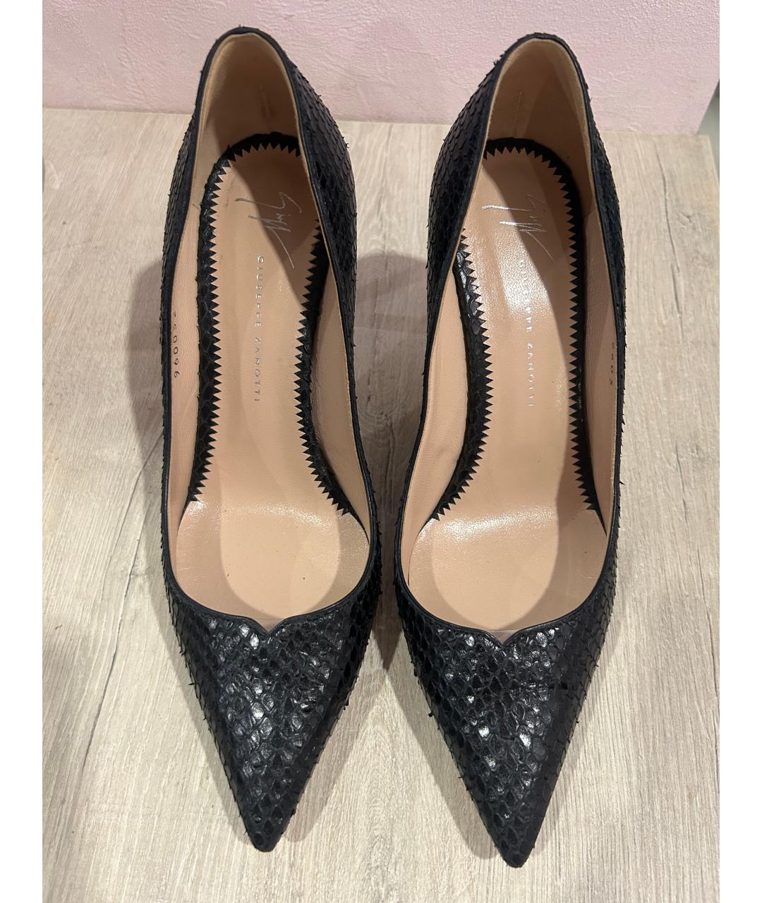 GIUSEPPE ZANOTTI DESIGN Черные кожаные туфли, фото 2