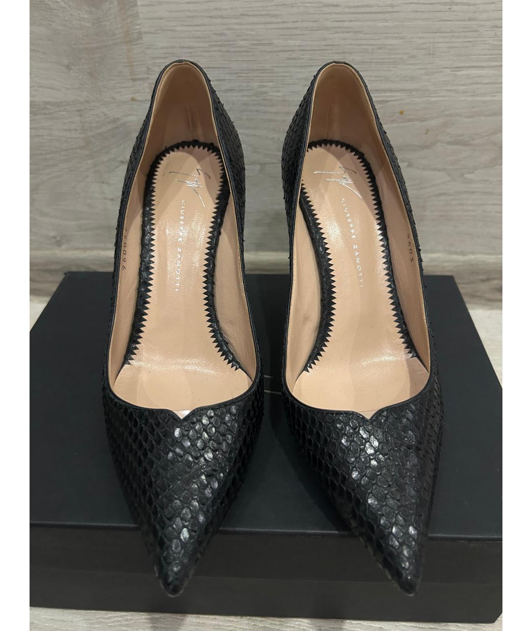 GIUSEPPE ZANOTTI DESIGN Черные кожаные туфли, фото 6
