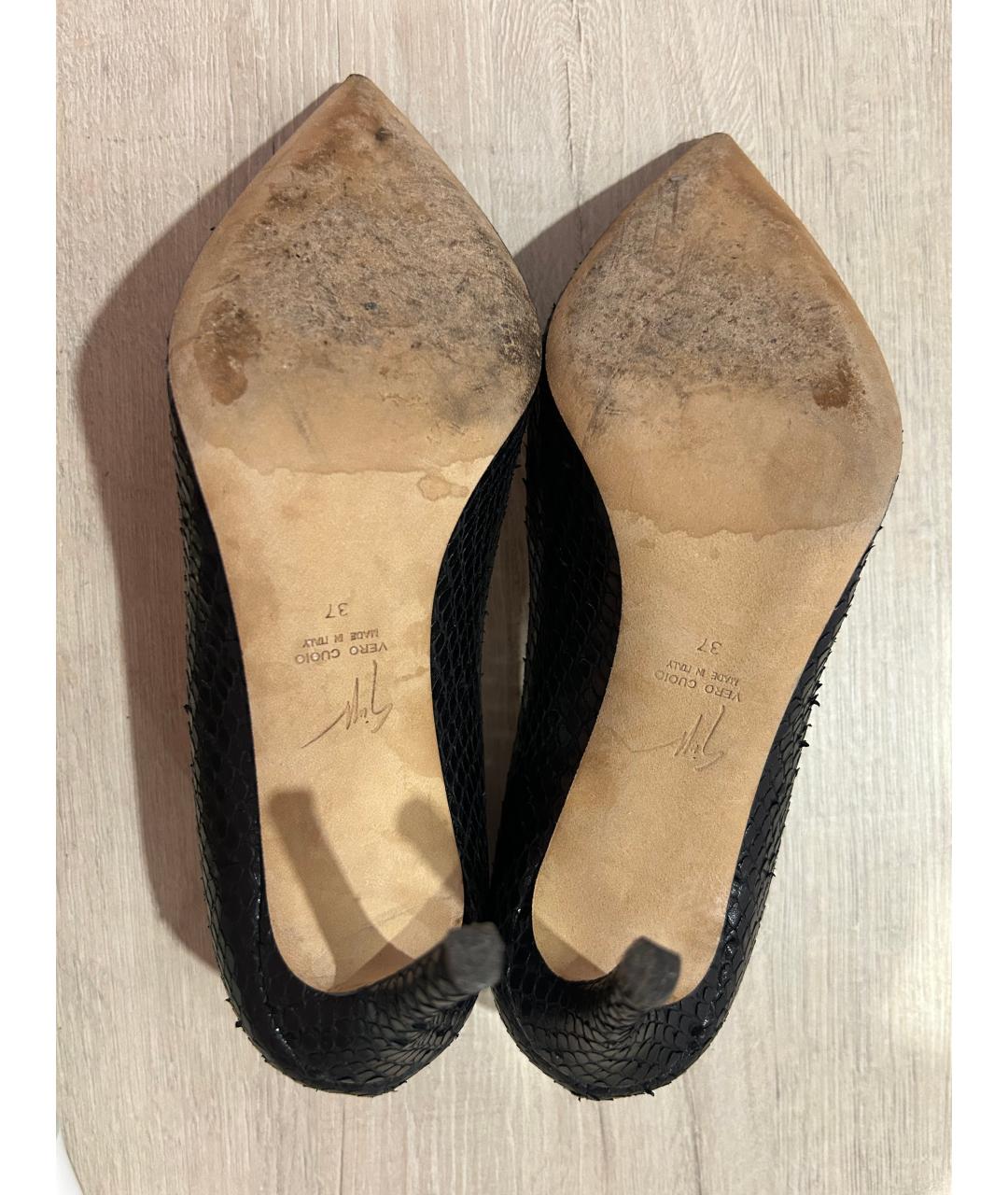 GIUSEPPE ZANOTTI DESIGN Черные кожаные туфли, фото 5