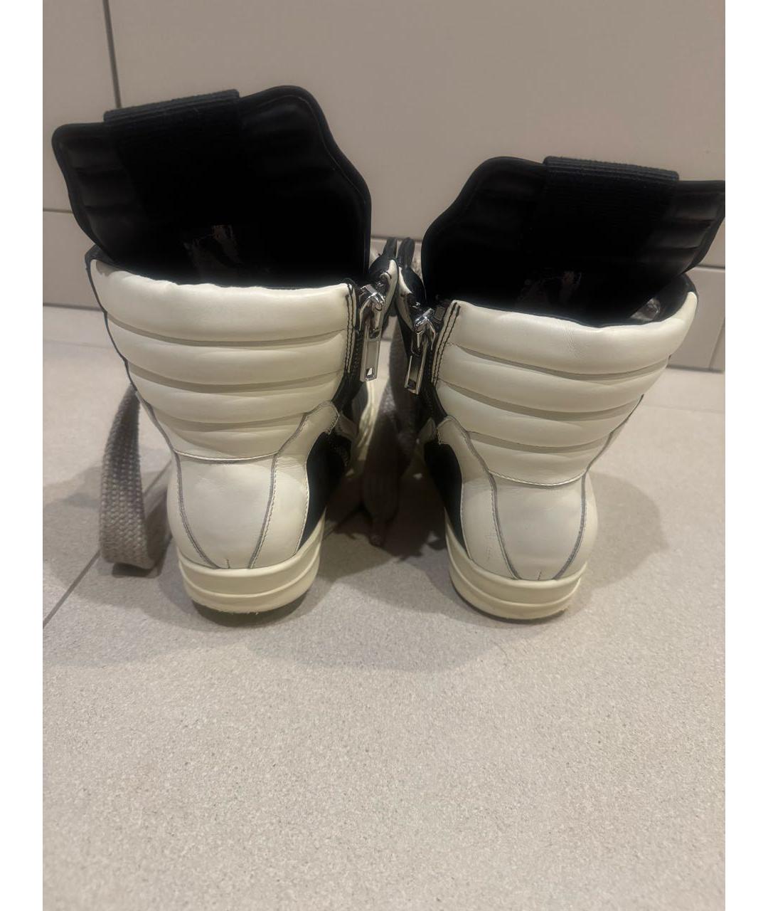 RICK OWENS Черные кожаные кеды, фото 4