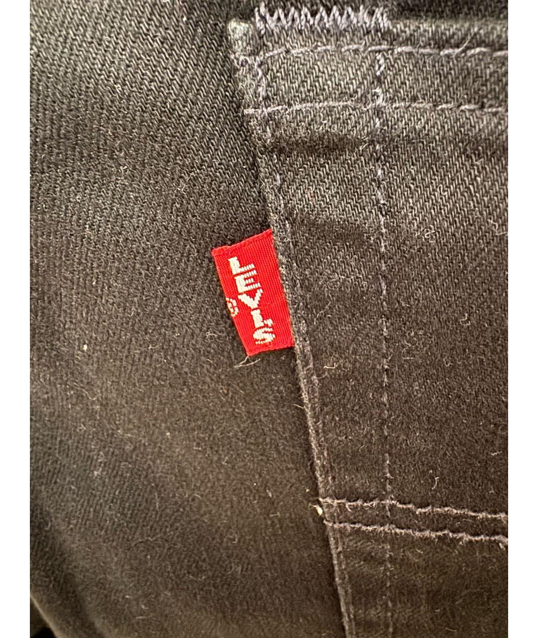 LEVI'S Черные хлопко-эластановые прямые джинсы, фото 6