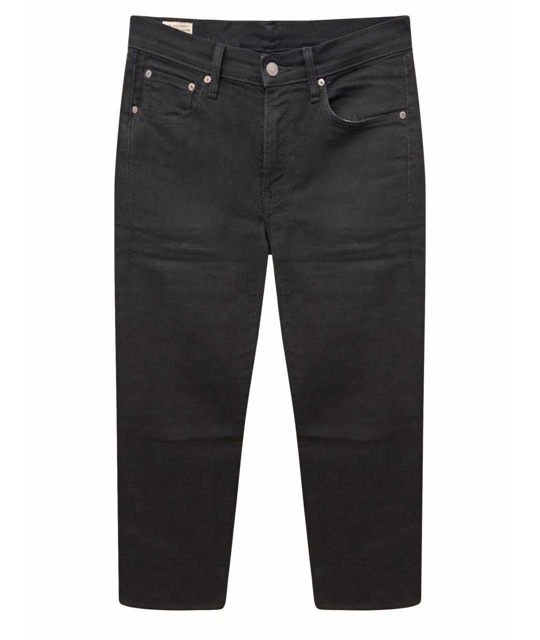 LEVI'S Черные хлопко-эластановые прямые джинсы, фото 1