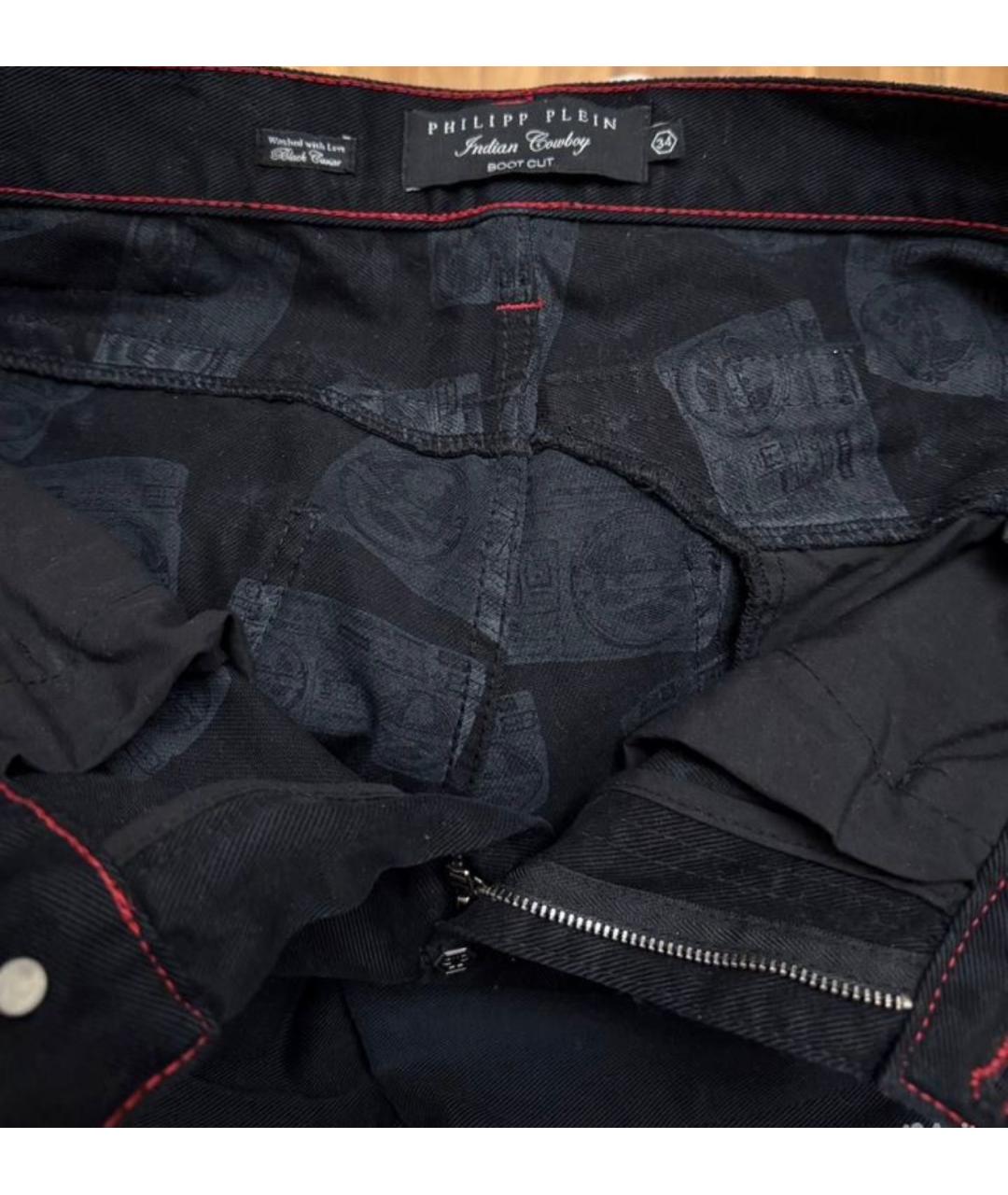 PHILIPP PLEIN Черные прямые джинсы, фото 2