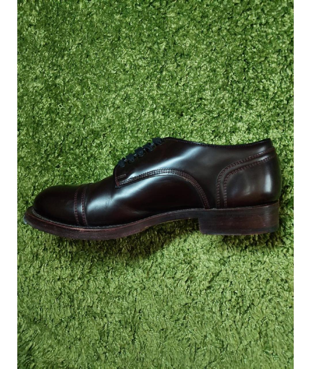 SANTONI Бордовые кожаные туфли, фото 8