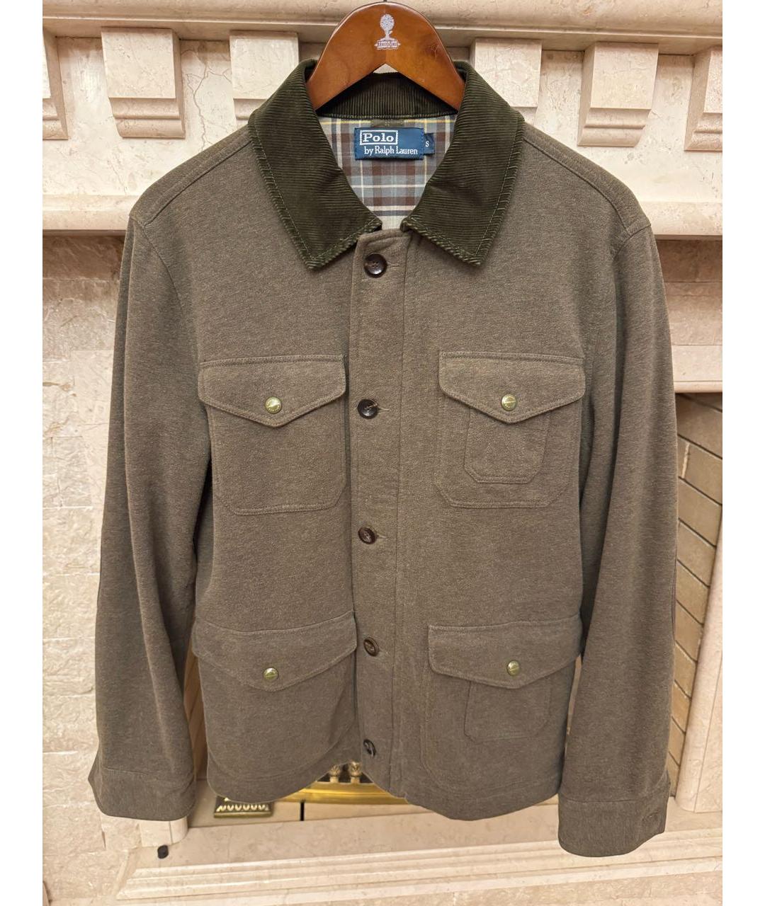 POLO RALPH LAUREN Хаки кашемировая куртка, фото 9