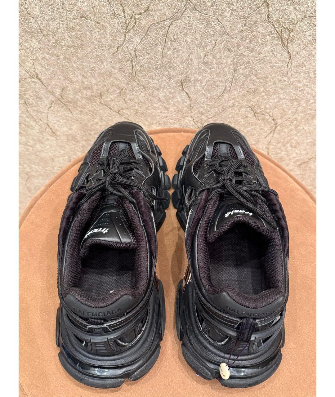 BALENCIAGA Черные текстильные низкие кроссовки / кеды, фото 3