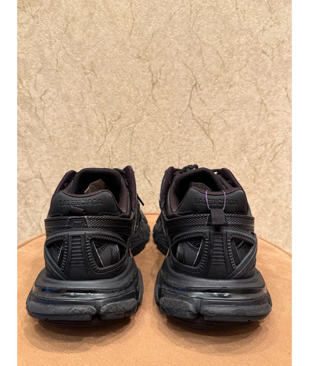 BALENCIAGA Черные текстильные низкие кроссовки / кеды, фото 4