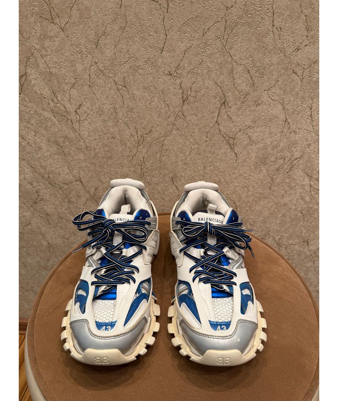 BALENCIAGA Белые текстильные низкие кроссовки / кеды, фото 2