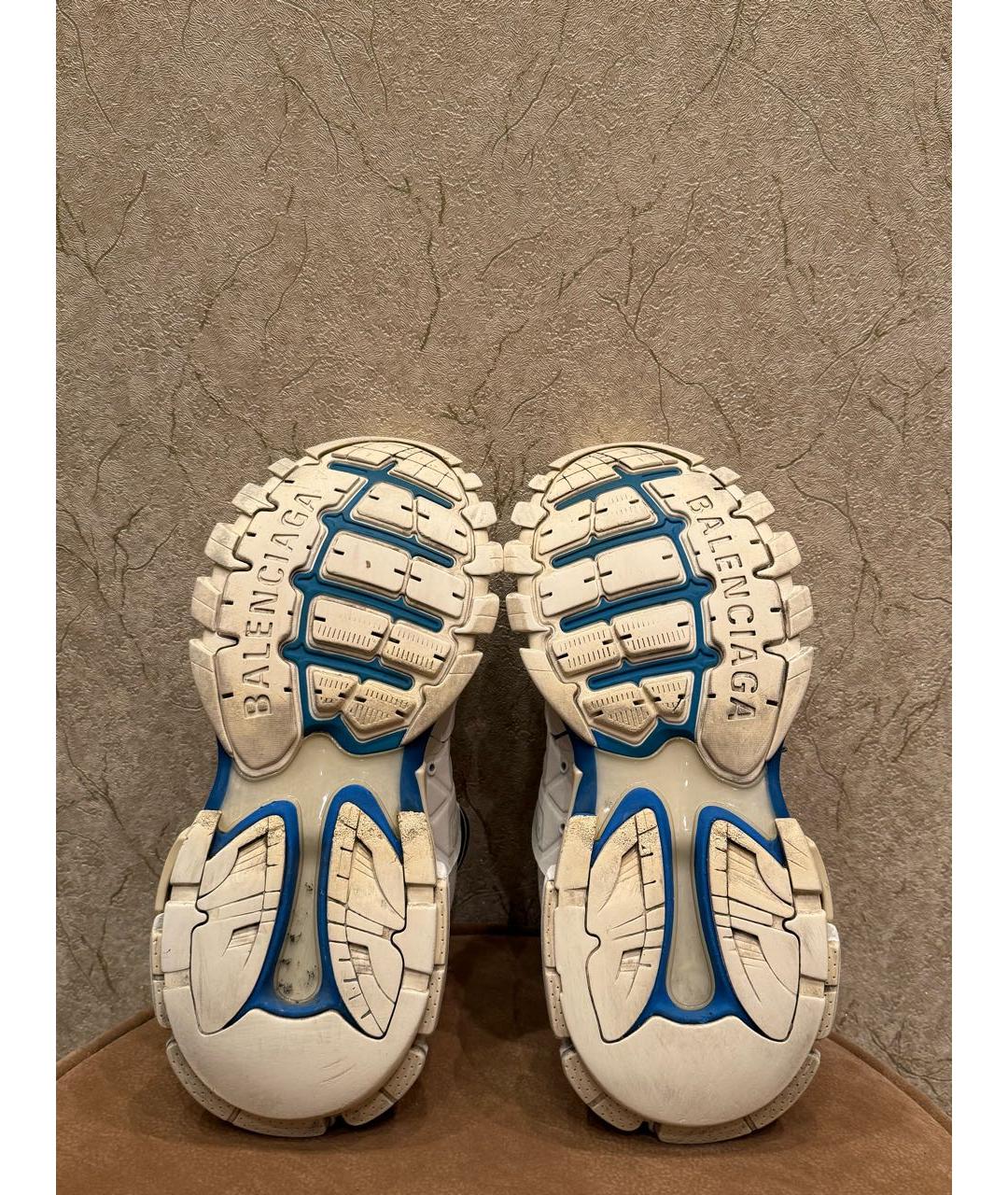 BALENCIAGA Белые текстильные низкие кроссовки / кеды, фото 4