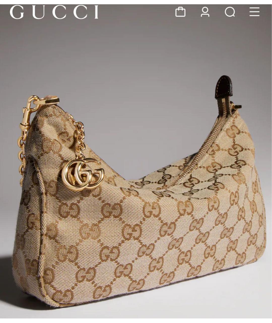 GUCCI Бежевая сумка с короткими ручками, фото 5
