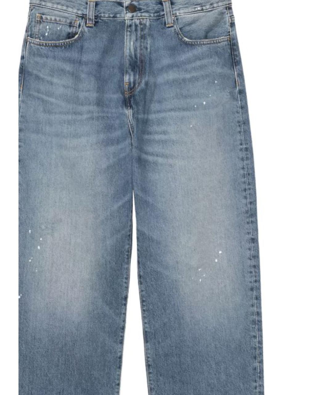 CARHARTT WIP Синие хлопковые прямые джинсы, фото 2