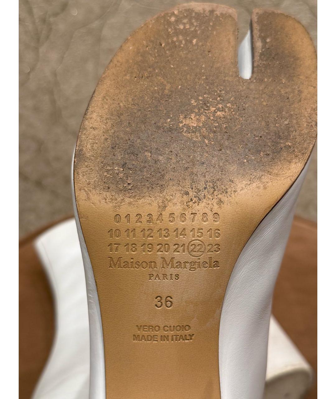 MAISON MARGIELA Белые кожаные ботильоны, фото 7