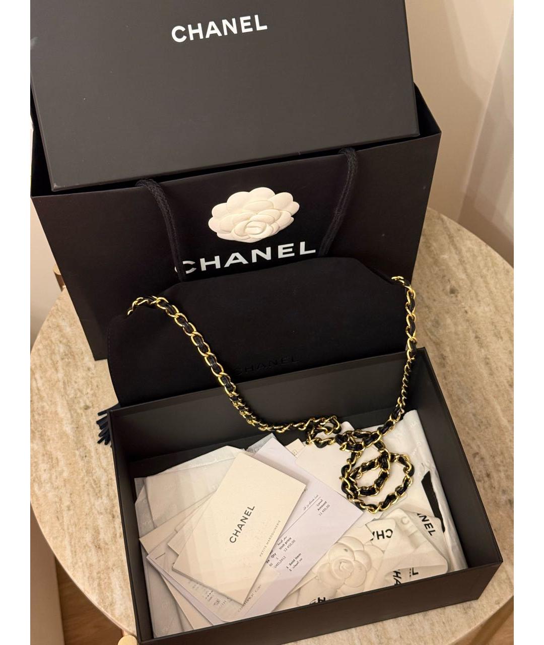 CHANEL Черная кожаная сумка через плечо, фото 3
