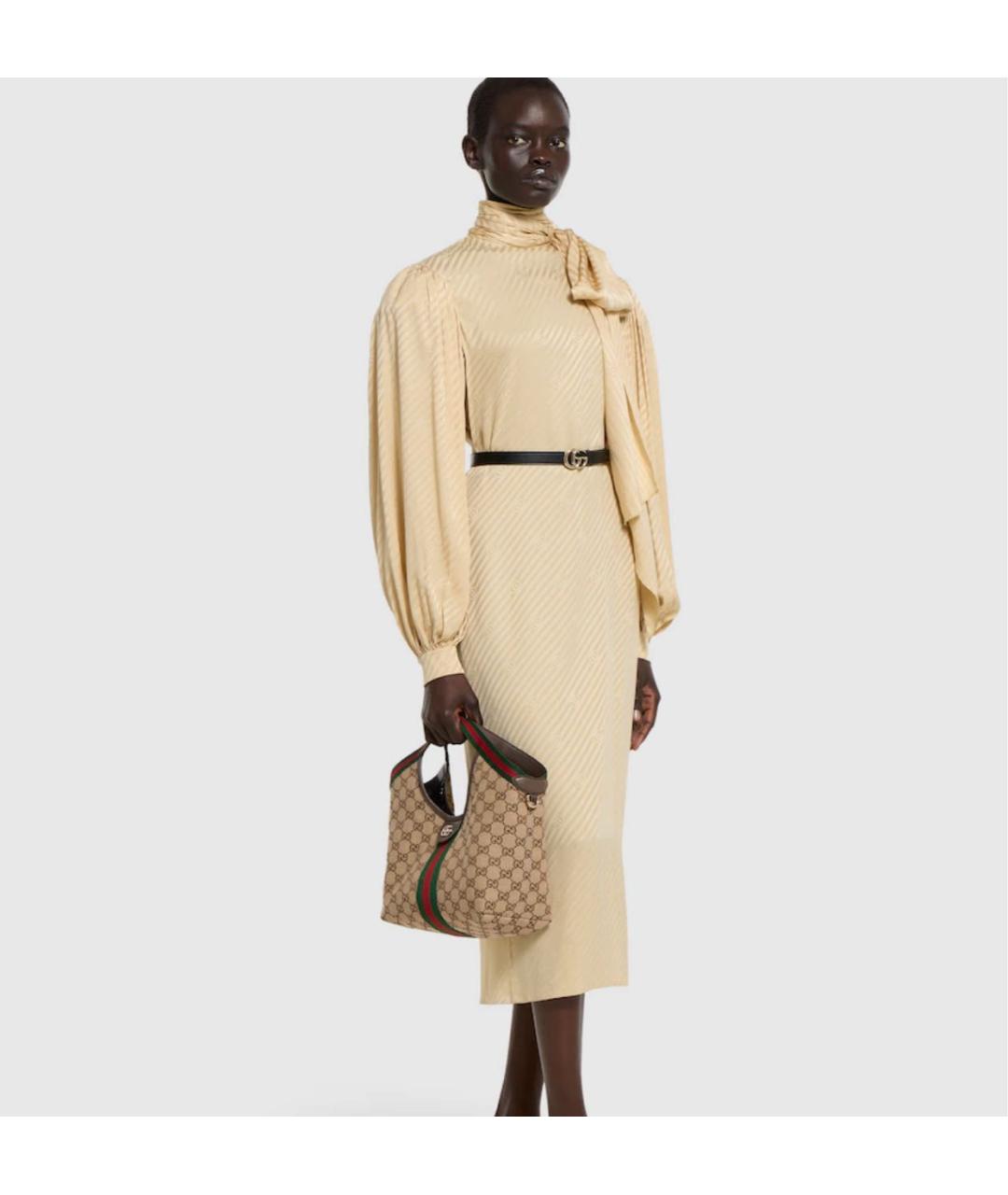 GUCCI Бежевая сумка с короткими ручками, фото 3
