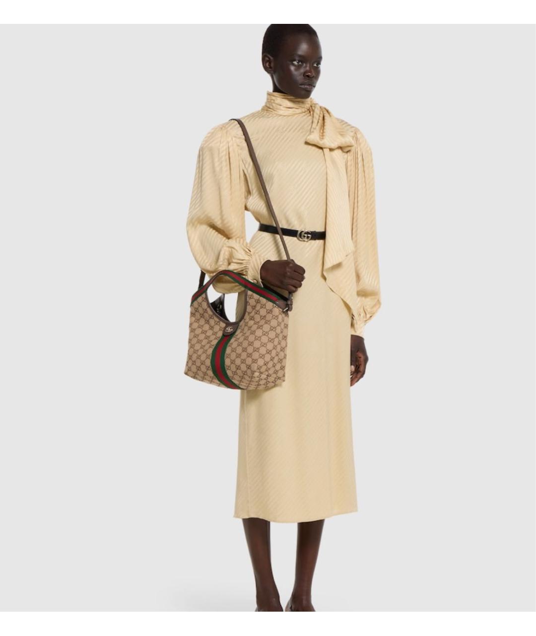 GUCCI Бежевая сумка с короткими ручками, фото 4