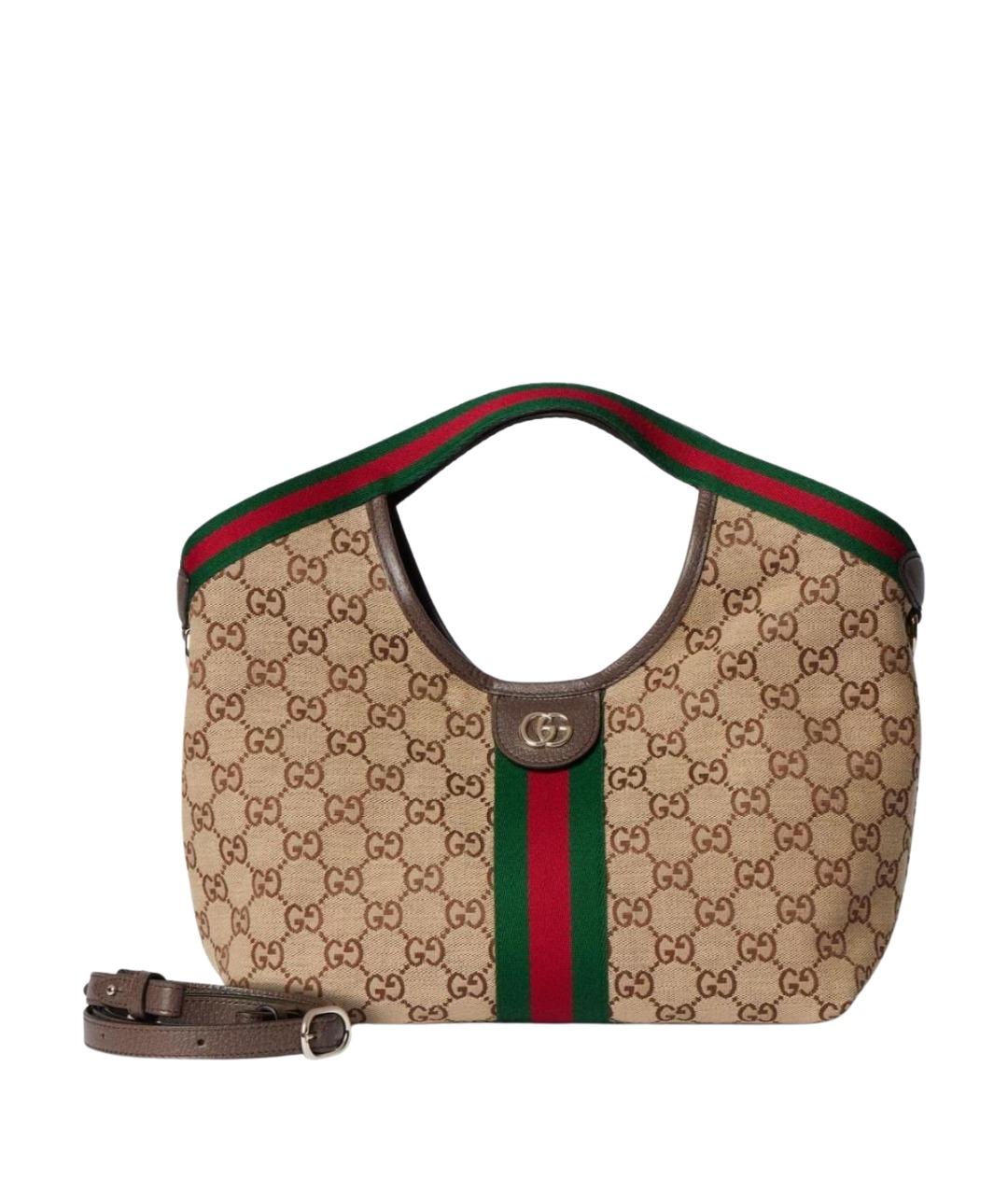 GUCCI Бежевая сумка с короткими ручками, фото 1