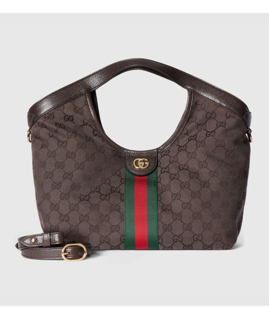 GUCCI Коричневая сумка с короткими ручками, фото 4