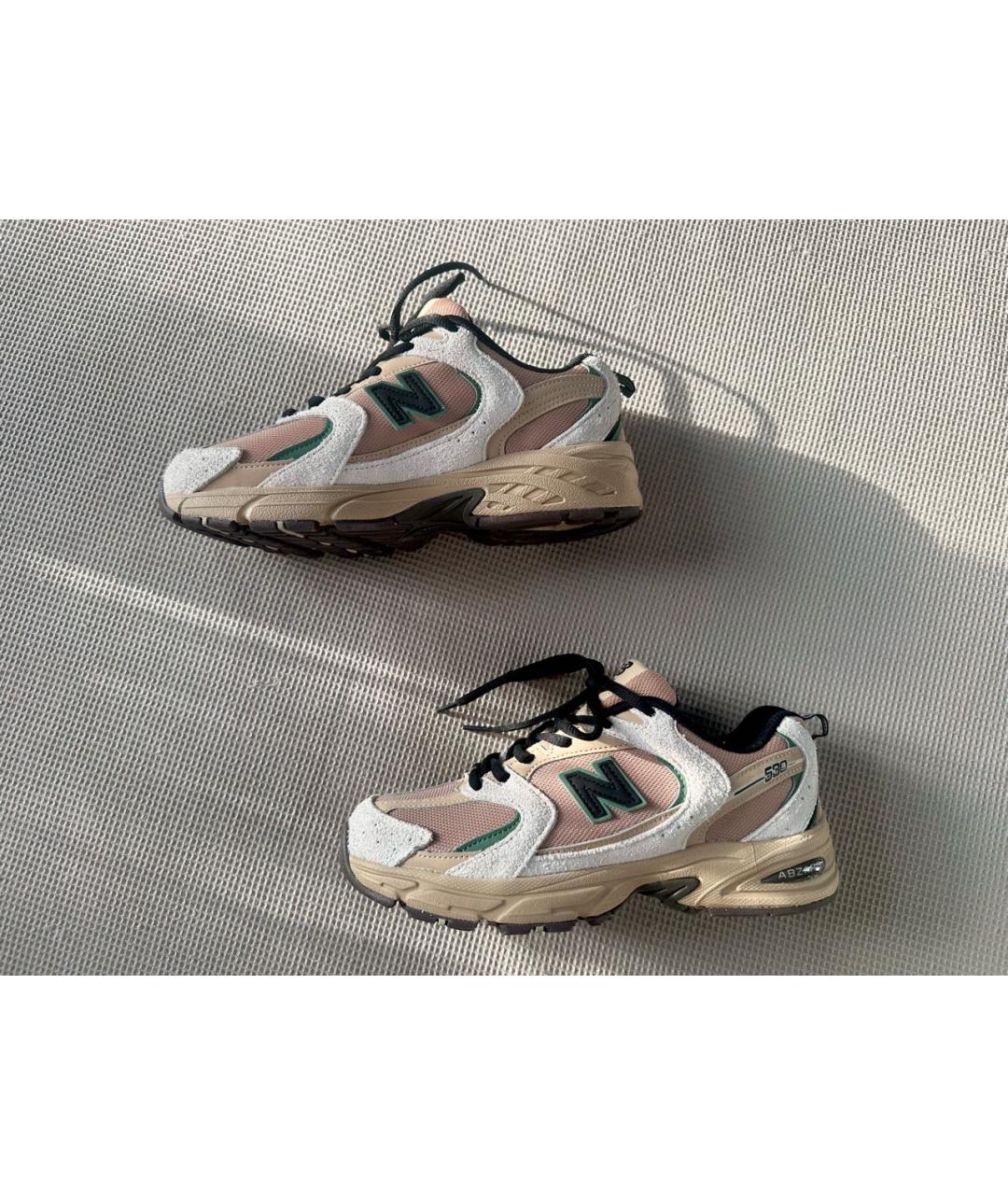 NEW BALANCE Бежевые текстильные кроссовки, фото 2