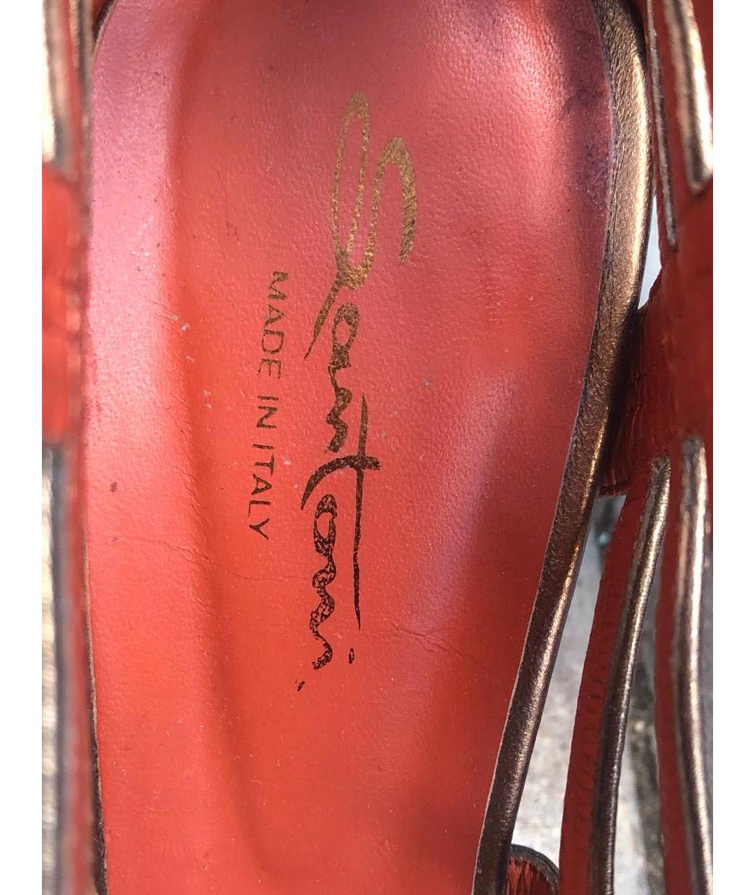 SANTONI Кожаные босоножки, фото 4