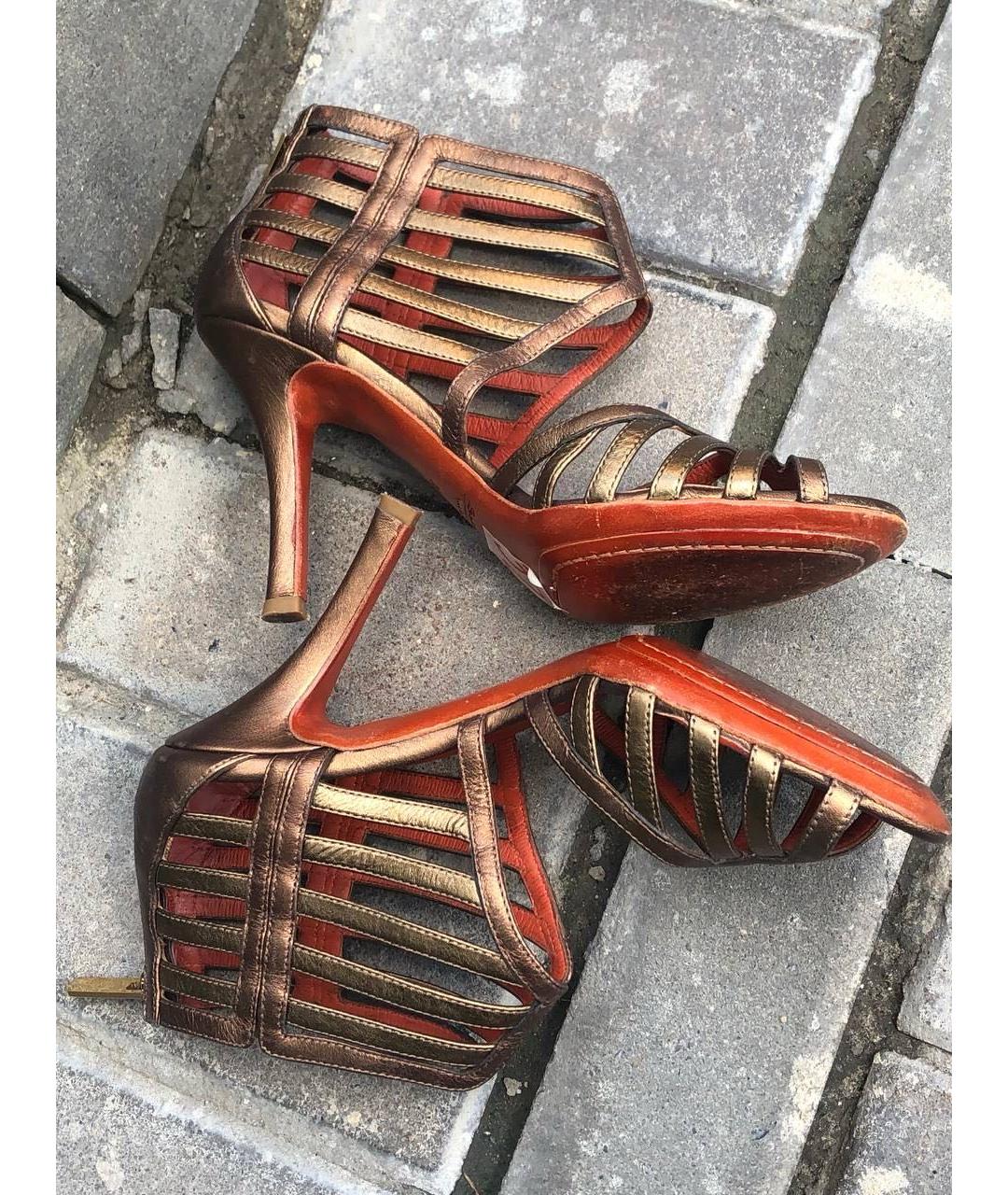 SANTONI Кожаные босоножки, фото 7